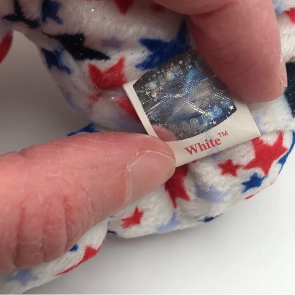 Vintage 2003 Ty Beanie Baby Red White & Blue Stars Bear - Picture 7 of 7